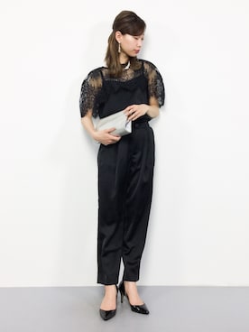 「二次会」｜「アイテム（サロペット/オーバーオール）」を使った、KIIさん（レディース・160cm）の春コーディネート