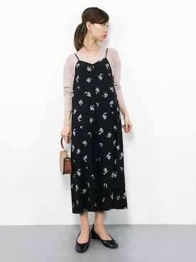 「colza（コルザ）のアイテム（つなぎ/オールインワン）」を使った、KIIさん（レディース・160cm）の春コーディネート