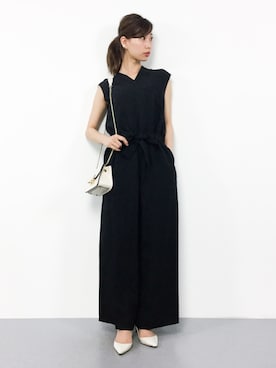 「ゆるニット」｜「アイテム（オールインワン・サロペット）」を使った、KIIさん（レディース・160cm）の春コーディネート