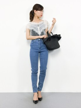 「LINE8（ラインエイト）のアイテム」を使った、KIIさん（レディース・160cm）の春コーディネート