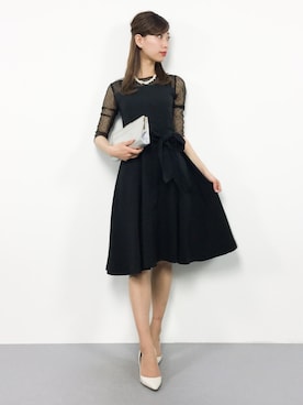「おとなコーデ」｜「アイテム（ドレス）」を使った、KIIさん（レディース・160cm）の春コーディネート