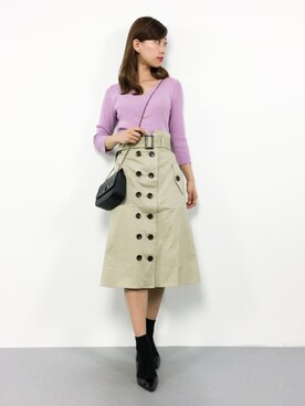 「ラベンダー」｜KIIさん（レディース・160cm）の春コーディネート