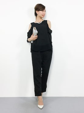 「OSMOSIS（オズモーシス）のアイテム（オールインワン・サロペット）」を使った、KIIさん（レディース・160cm）の春コーディネート