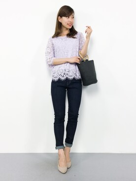 「ラベンダー」｜KIIさん（レディース・160cm）の春コーディネート