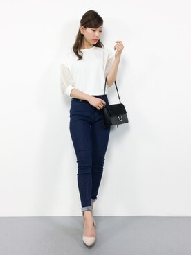 「Two Faces（トゥーフェイシーズ）のアイテム（パンツ）」を使った、KIIさん（レディース・160cm）の春コーディネート