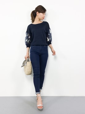 「Two Faces（トゥーフェイシーズ）のアイテム（パンツ）」を使った、KIIさん（レディース・160cm）の春コーディネート