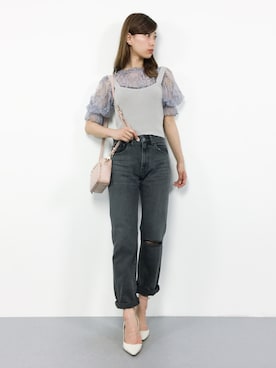 ダメージボーイズデニムパンツを使った人気ファッションコーディネート Wear