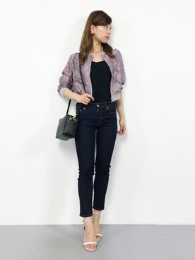 「clear（クリア）のアイテム（ブルゾン）」を使った、KIIさん（レディース・160cm）の春コーディネート