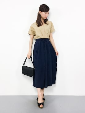 「KRIFF MAYER（クリフメイヤー）のアイテム（バッグ）」を使った、KIIさん（レディース・160cm）の春コーディネート