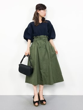 「KRIFF MAYER（クリフメイヤー）のアイテム（バッグ）」を使った、KIIさん（レディース・160cm）の春コーディネート