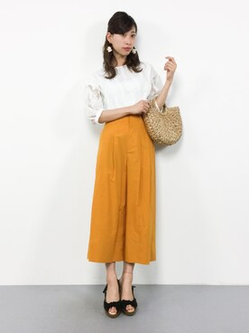 「note et silence （ノートエシロンス）のアイテム（かごバッグ）」を使った、KIIさん（レディース・160cm）の春コーディネート