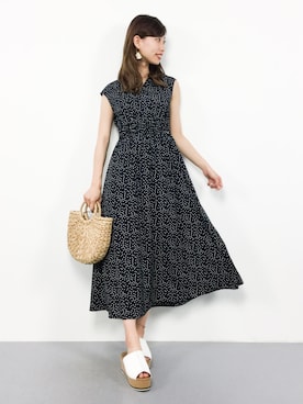 「note et silence （ノートエシロンス）のアイテム（かごバッグ）」を使った、KIIさん（レディース・160cm）の春コーディネート