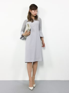 「アイテム（ドレス、グレー系）」を使った、KIIさん（レディース・160cm）の夏コーディネート