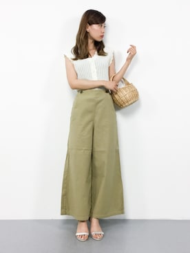 「TIMELESS COMFORT（タイムレスコンフォート）のアイテム」を使った、KIIさん（レディース・160cm）の夏コーディネート