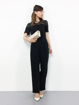 「二次会」｜「アイテム（つなぎ/オールインワン）」を使った、KIIさん（レディース・160cm）の夏コーディネート