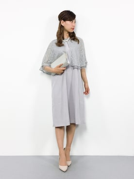 「アイテム（ドレス、グレー系）」を使った、KIIさん（レディース・160cm）の夏コーディネート