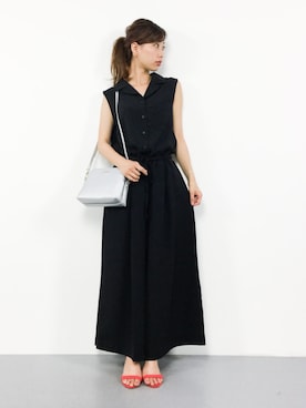 「LEPSIM（レプシィム）のアイテム（つなぎ/オールインワン）」を使った、KIIさん（レディース・160cm）の夏コーディネート