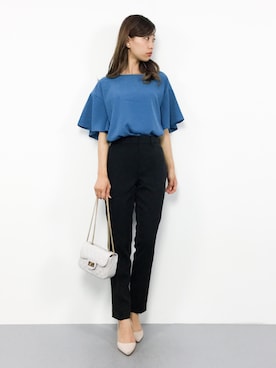 「PLAIN CLOTHING（プレーンクロージング）の【SALE!!】2way仕様！ダイヤ柄ステッチチェーンミニバッグ（ショルダーバッグ）」を使った、KIIさん（レディース・160cm）の夏コーディネート