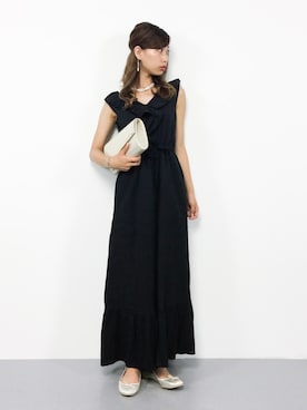 「二次会」｜「アイテム（つなぎ/オールインワン）」を使った、KIIさん（レディース・160cm）の夏コーディネート