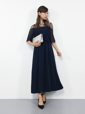 「laboratory work（ラボラトリーワーク）のアイテム（ドレス）」を使った、KIIさん（レディース・160cm）の秋コーディネート