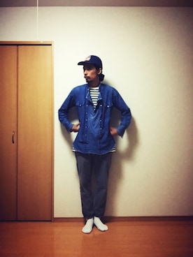 「OLD PARK（オールドパーク）のアイテム」を使った、Genki Nakamuraさん（メンズ・179cm）の春コーディネート