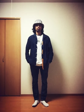 「ink（インク）のアイテム（パンツ）」を使った、Genki Nakamuraさん（メンズ・179cm）の春コーディネート