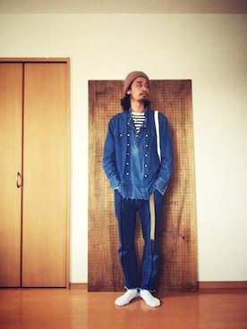 「OLD PARK（オールドパーク）のアイテム」を使った、Genki Nakamuraさん（メンズ・179cm）の春コーディネート