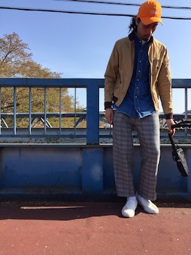 「アイテム（ブルゾン）」を使った、Genki Nakamuraさん（メンズ・179cm・30代）の春コーディネート