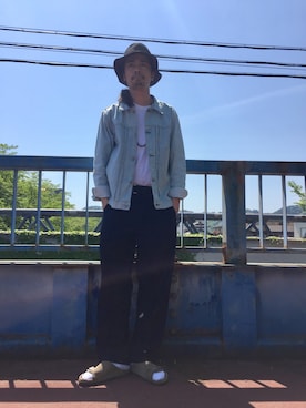 「TonyTaizsun（トニータイズサン）のアイテム（トップス）」を使った、Genki Nakamuraさん（メンズ・179cm）の春コーディネート