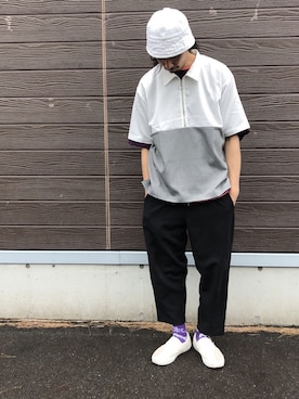 「FedEX（フェデックス）のアイテム」を使った、Genki Nakamuraさん（メンズ・179cm）の夏コーディネート