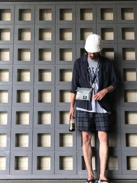 「サーフショーツ」｜Genki Nakamuraさん（メンズ・179cm）の夏コーディネート