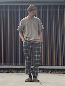 「BEAMS（ビームス）の▲BIRKENSTOCK / ZURICH SUEDE（サンダル）」を使った、Genki Nakamuraさん（メンズ・179cm）の夏コーディネート