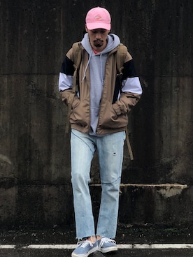 「アイテム（ブルゾン）」を使った、Genki Nakamuraさん（メンズ・179cm・30代）の秋コーディネート