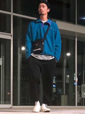 「フォロバ」｜「アイテム（スリッポン）」を使った、Genki Nakamuraさん（メンズ・179cm）の秋コーディネート