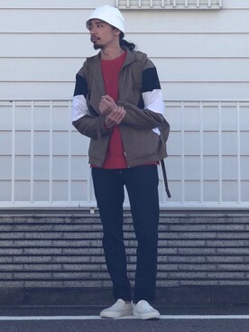 「アイテム（ブルゾン）」を使った、Genki Nakamuraさん（メンズ・179cm・30代）の秋コーディネート