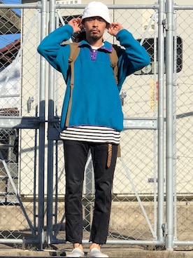 「フォロバ」｜「アイテム（スリッポン）」を使った、Genki Nakamuraさん（メンズ・179cm）の秋コーディネート