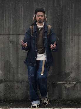 「ストリート服が好き」｜「アイテム（ナイロンジャケット）」を使った、Genki Nakamuraさん（メンズ・179cm）の秋コーディネート
