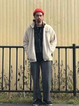「アイテム（ブルゾン）」を使った、Genki Nakamuraさん（メンズ・179cm・30代）の冬コーディネート
