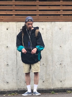 「L.L.Bean（エルエルビーン）のアイテム（ナイロンジャケット）」を使った、Genki Nakamuraさん（メンズ・179cm）の春コーディネート