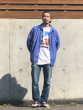 「STUSSY（ステューシー）のアイテム（帽子）」を使った、Genki Nakamuraさん（メンズ・179cm）の春コーディネート