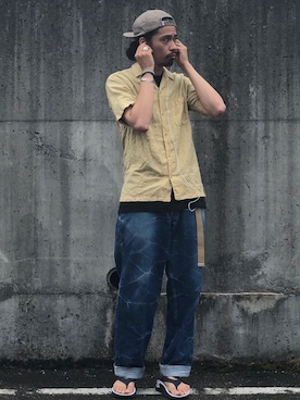「フォロバ」｜「アイテム（帽子）」を使った、Genki Nakamuraさん（メンズ・178cm）の夏コーディネート