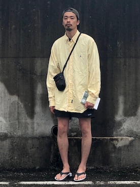 「STUSSY（ステューシー）のアイテム（帽子）」を使った、Genki Nakamuraさん（メンズ・178cm）の夏コーディネート