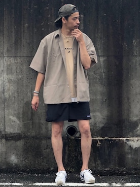 「ラテコーデ」｜「アイテム（アクセサリー）」を使った、Genki Nakamuraさん（メンズ・178cm）の夏コーディネート