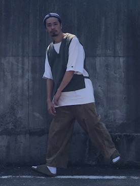 「フォロバ」｜「アイテム（帽子）」を使った、Genki Nakamuraさん（メンズ・179cm）の夏コーディネート