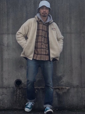 「アイテム（ブルゾン）」を使った、Genki Nakamuraさん（メンズ・179cm・30代）の冬コーディネート