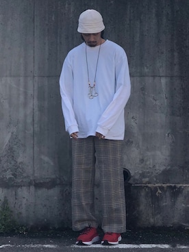 「30代ファッション」｜「アイテム（スラックス）」を使った、Genki Nakamuraさん（メンズ・179cm）の春コーディネート