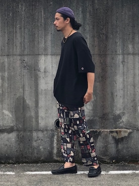「BETON CIRE（べトンシレ）のアイテム」を使った、Genki Nakamuraさん（メンズ・179cm）の夏コーディネート