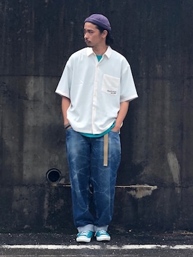 「Acienta（アシエンタ）のアイテム」を使った、Genki Nakamuraさん（メンズ・179cm）の夏コーディネート