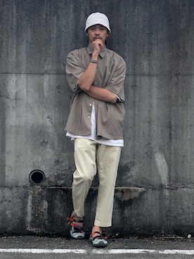 「Acienta（アシエンタ）のアイテム」を使った、Genki Nakamuraさん（メンズ・179cm）の夏コーディネート