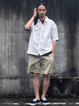 「Acienta（アシエンタ）のアイテム」を使った、Genki Nakamuraさん（メンズ・179cm）の夏コーディネート